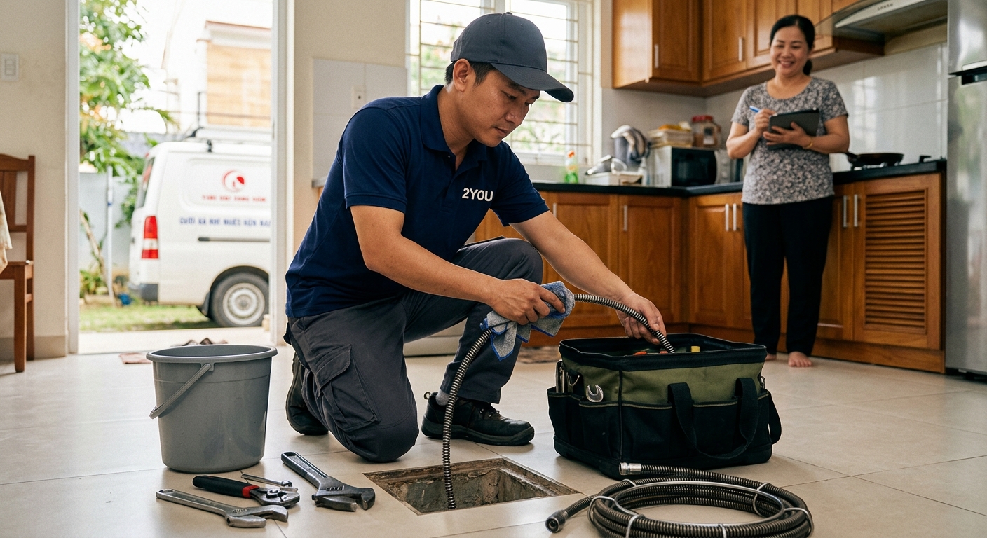 Thông cống nghẹt Củ Chi