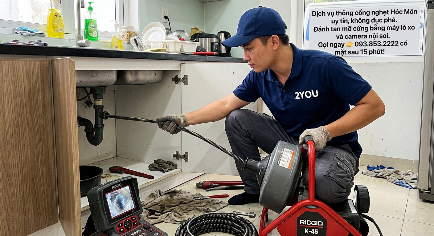 Thông cống nghẹt Hóc Môn